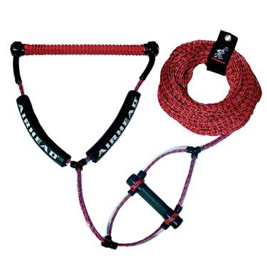 Imagem de Airhead Corda de Wakeboard com cabo de truque, 4 seções, 1,8 m, vermelha