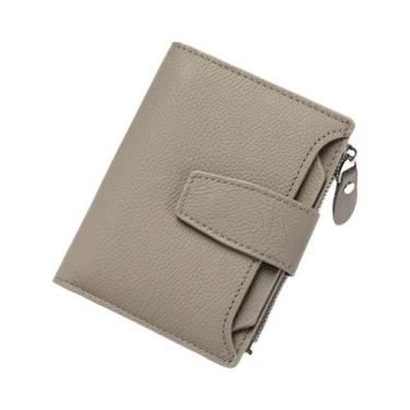 Imagem de Carteira De Couro Feminina Com Bloqueio RFID, Grande Capacidade, Porta