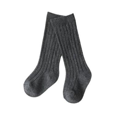 Imagem de Meias de Algodão para Crianças - Listradas, Respiráveis e Macias - Tam