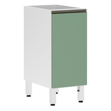 Imagem de Balcão Cozinha 35 Cm Sem Tampo 1 Porta Verde Jade Pérola Luciane Móveis