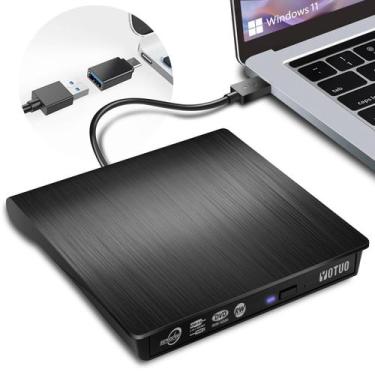 Imagem de Gravador de DVD Externo YOTUO - USB 3.0 - Leitura e Gravação de CDs e 
