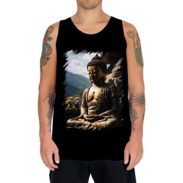 Imagem de Camiseta Regata Estátua de Buda Iluminado Religião 5 - Kasubeck Store®