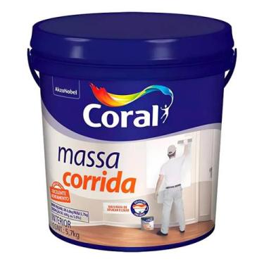 Imagem de Massa Corrida Interno Coral Branco Fosco 5,7kg
