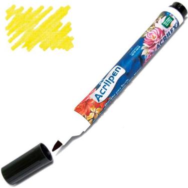 Imagem de Caneta pra Tecido Acrilpen Acrilex 505 Amarelo