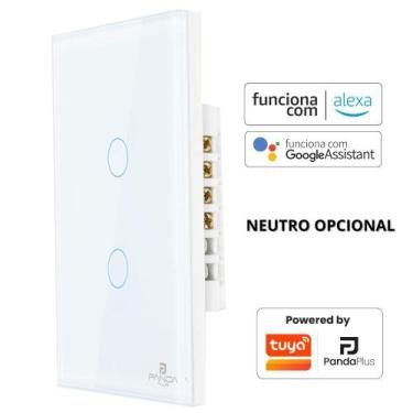 Imagem de Interruptor Inteligente Sem Fio Neutro 1, 2, 3 ou 4 Botões Touch Panda
