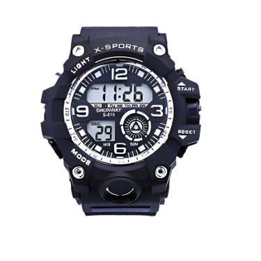 Imagem de Relógio Masculino Tático Robust Sports Digital Preto Total - Tudo Em Caixa