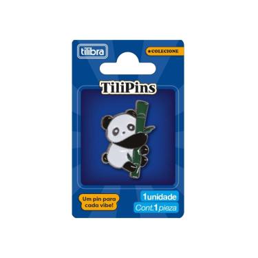 Imagem de Pin de Metal Tilibra Tilipins Modelo 5 com Acabamento Brilhante e Trava de Segurança 2,...