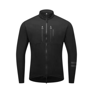 Imagem de Jaqueta Térmica Masculina De Ciclismo Em Fleece À Prova De Vento Com Z