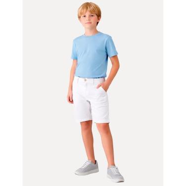 Imagem de Bermuda Calvin Klein Infantil Color Curta Paper Back Logo "CK" Branca-Masculino