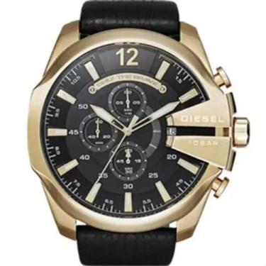 Imagem de Relógio Masculino Diesel Mega Chief Dz4344 Couro e Aço Inox - MR Espor