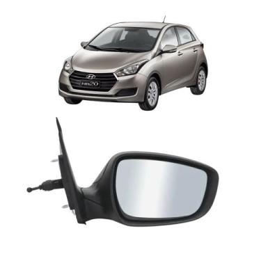 Imagem de Retrovisor Externo Espelho Lateral Hb20 2012 A 2018 Controle Manual Re