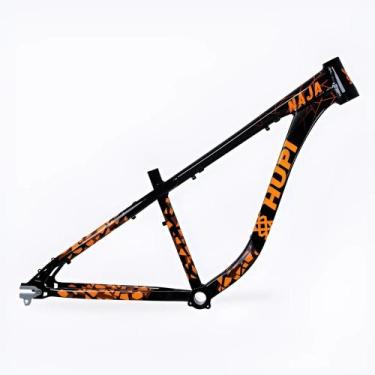 Imagem de Quadro hupi naja v9 preto/laranja gancheira horizontal cor: preto/lara