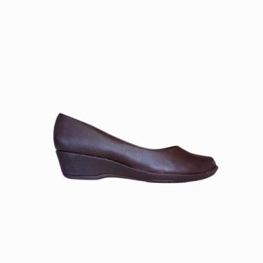 Imagem de Piccadilly Sapato Anabela Feminino Salto 4 cm Ref. 143133, Madeira, 35