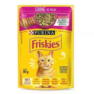 Imagem de Ração Úmida FRISKIES para Gatos Adultos Carne ao Molho Sachet 85g