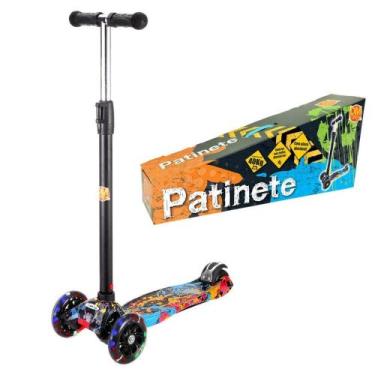 Imagem de Patinete Flash Radical 3 Rodas Infantil com Luzes DM Toys DMR6862 Colo
