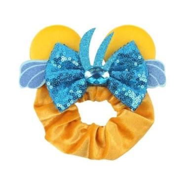 Imagem de Faixa De Cabelo Elástica Para Meninas, Tema Natalino, Com Rato De Pelú