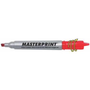 Imagem de Pincel Marcador Permanente MP 616 Vermelho Recarregavel CX.C/12 - Mast