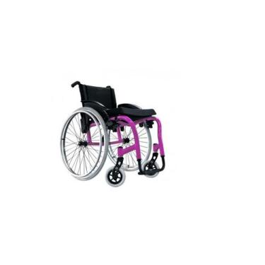 Imagem de Cadeira de Rodas Monobloco Star Lite 46Cm Rosa Pink Ortobras