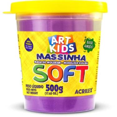 Imagem de Massa para Modelar SOFT 500G Violeta - Base Amido - Acrilex