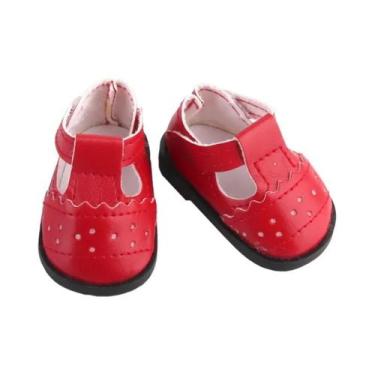 Imagem de Mini Sapatos De Couro Para Bonecas 5.5cm Para BJD 1/6 E Bonecas Americ