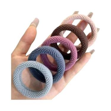 Imagem de Elásticos Grossos Para Cabelo Femininos, 20 Peças, Bandas De Rabo De C