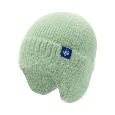 Imagem de Gorro Feminino De Inverno Com Abas Para as Orelhas Em Pelúcia Sintétic