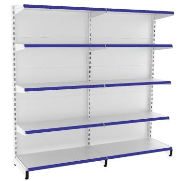 Imagem de Gôndola de Parede EA500 1+1 Montagem sem Parafusos Pintura Epóxi Anticorrosão Branco Elite Aço