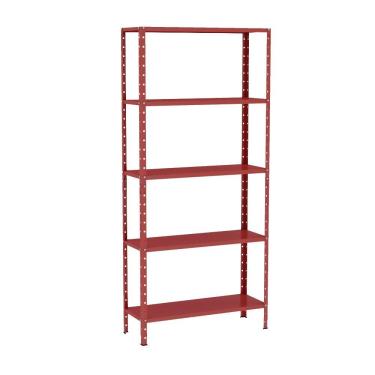 Imagem de Estante EAF005 sem Porta 5 Prateleiras Aço 80CM Vermelho Elite Aço