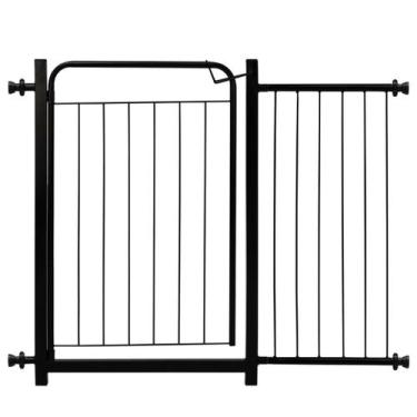Imagem de Portão Grade De Proteção Criança Cachorro Ext 30cm Pet Preto - Itagold