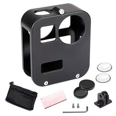 Imagem de LICHIFIT Capa de invólucro de liga de alumínio CNC caixa protetora para GoPro Max, Preta, à prova d'água