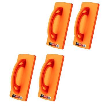 Imagem de Desempenadeira Poliuretano Estriada 30x18cm Atlas - 4 Peças