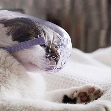 Imagem de Hlily 3 peças focinho de gato -mordida -chamada capa de boca de gato transparente máscara facial de gato máscara de cachorro focinho de cachorro para todos os gatos e cães de boca pontiaguda