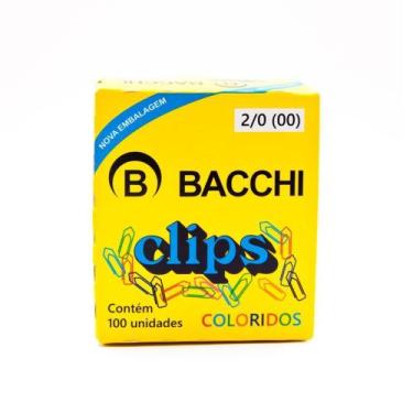 Imagem de Clips Bacchi 2/0 100Un Colorido