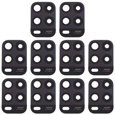 Imagem de HONGYAN Peças de substituição de telefone celular Lente de câmera traseira 10 PCS para Xiaomi Mi 10 Lite 5G Acessórios telefônicos
