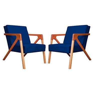 Imagem de Kit 02 Poltronas Decorativa Monalisa para Sala de Espera Suede Cores - DS Estofados