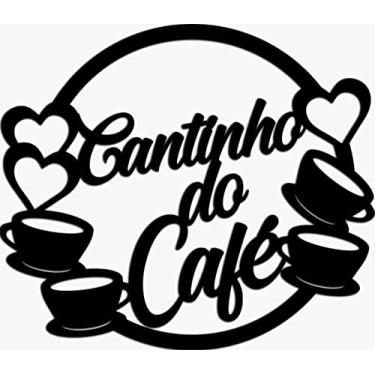 Imagem de Placa Decorativa Cantinho do Café Preto