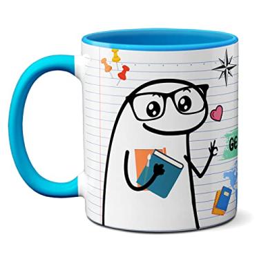 Imagem de Caneca Professor De Geografia Prova Fácil Pra Quem Estudou (Azul)