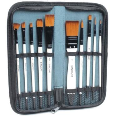 Imagem de Kit de Pincéis Sinoart Hobby e Art 10 Pincéis