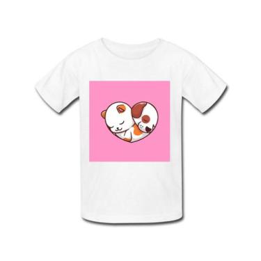 Imagem de Camiseta Infantil Dog Love Amor Cachorro Pet - Retha Estilos