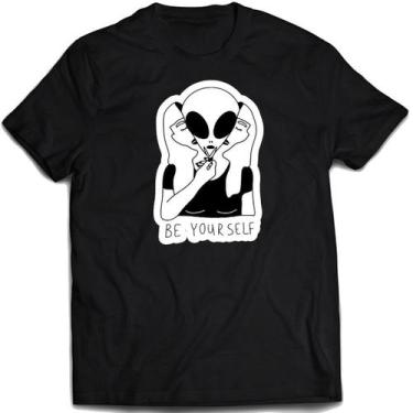 Imagem de Camiseta Be Yourself Camisa Alien Aesthetic Motivacional - Mago Das Ca