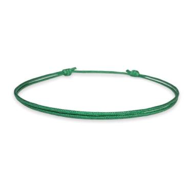 Imagem de Luck Strings Pulseira de cordão verde fina para homens, mulheres, adolescentes, unissex, adulto, impermeável, nylon, surfista, amizade, acessórios de verão e praia, One Size, Nylon, Sem Pedra Preciosa