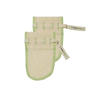 Imagem de Sacos de treinamento de malha fina de musselina de algodão orgânico reutilizável da Simple Ecology Worlds (filtro de leite de nogueira, frio, filtro de café, infusor de chá de folha solta, filtro de polpa de suco de alimento), Natural Cotton, Tea Set (XS 2 Pack), 1