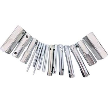 Imagem de Conjunto de chaves de ponta dupla, 15 peças, conjunto de chaves de ignição com ponta dupla, conjunto de soquetes de chave de vela de ignição estendida 6-37 mm (1/2" a 1-1/2")