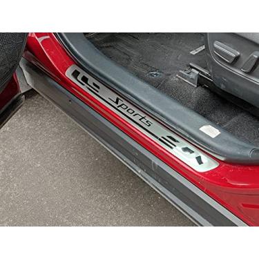 Imagem de GZBFTDH Protetor protetor de rasgo para peitoril da porta do carro, compatível com 2018-2023 Hyundai Kona Accessories painéis de chute placa de proteção de rasgo, protetor de entrada de porta de peças automotivas