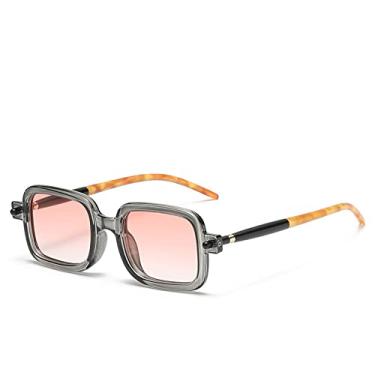 Imagem de Óculos de Sol Vintage Retangular Azul Bloqueador de Luz Óculos de Sol Masculino Feminino Lente Óculos Óculos, 3, Tamanho Único