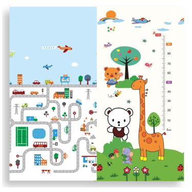 Imagem de Tapete de Atividades Dupla Face Pista de Carrinhos Zoo 200X150X1 cm- Shiny Toys