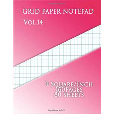 Imagem de Graph Paper Notepad Vol.14 : 9 Squares/Inch,160 pages,80 sheets: (Large, 8.5 x 11) Graph Paper with three lines per inch on letter-sized paper This ... paper has three aqua blue lines every inch.