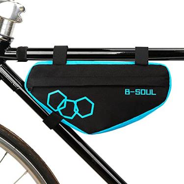 Imagem de DOYING Saco de triângulo de bicicleta Saco de quadro dianteiro de bicicleta Saco de quadro de bicicleta MTB Ciclismo Acessórios de ferramenta Bolsa de armazenamento Bolsa