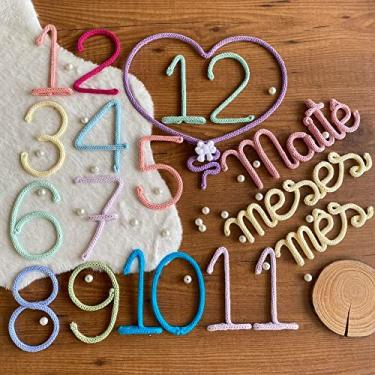 Imagem de Kit Mesversário nome em Tricotin