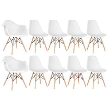 Imagem de Conjunto 2 X Cadeiras Eames Daw Com Braços + 8 Cadeiras Eiffel Dsw - L